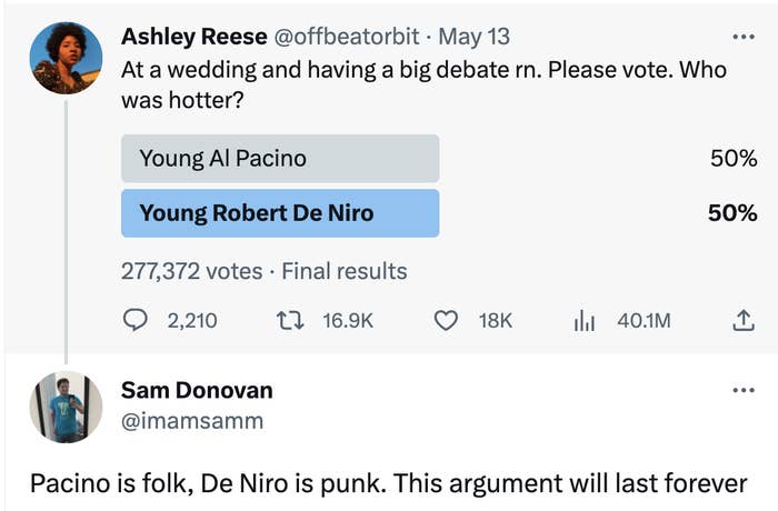 Screenshot of a Twitter poll