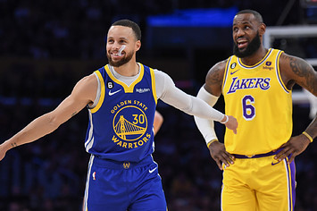 LeBron James of the Lakers and Steph Curry of the Warriors
