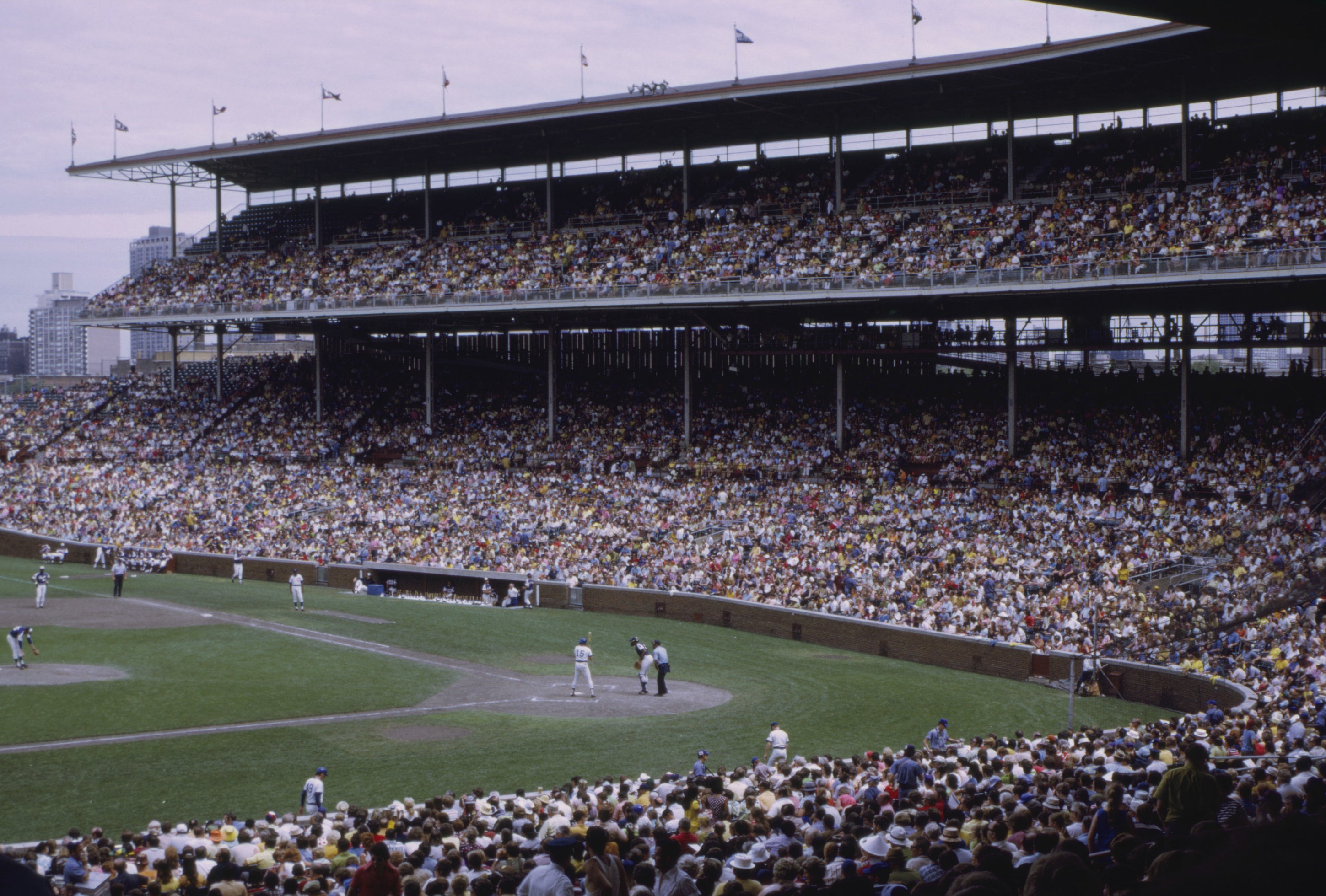 Wrigley Field is pictured during a 1972 game