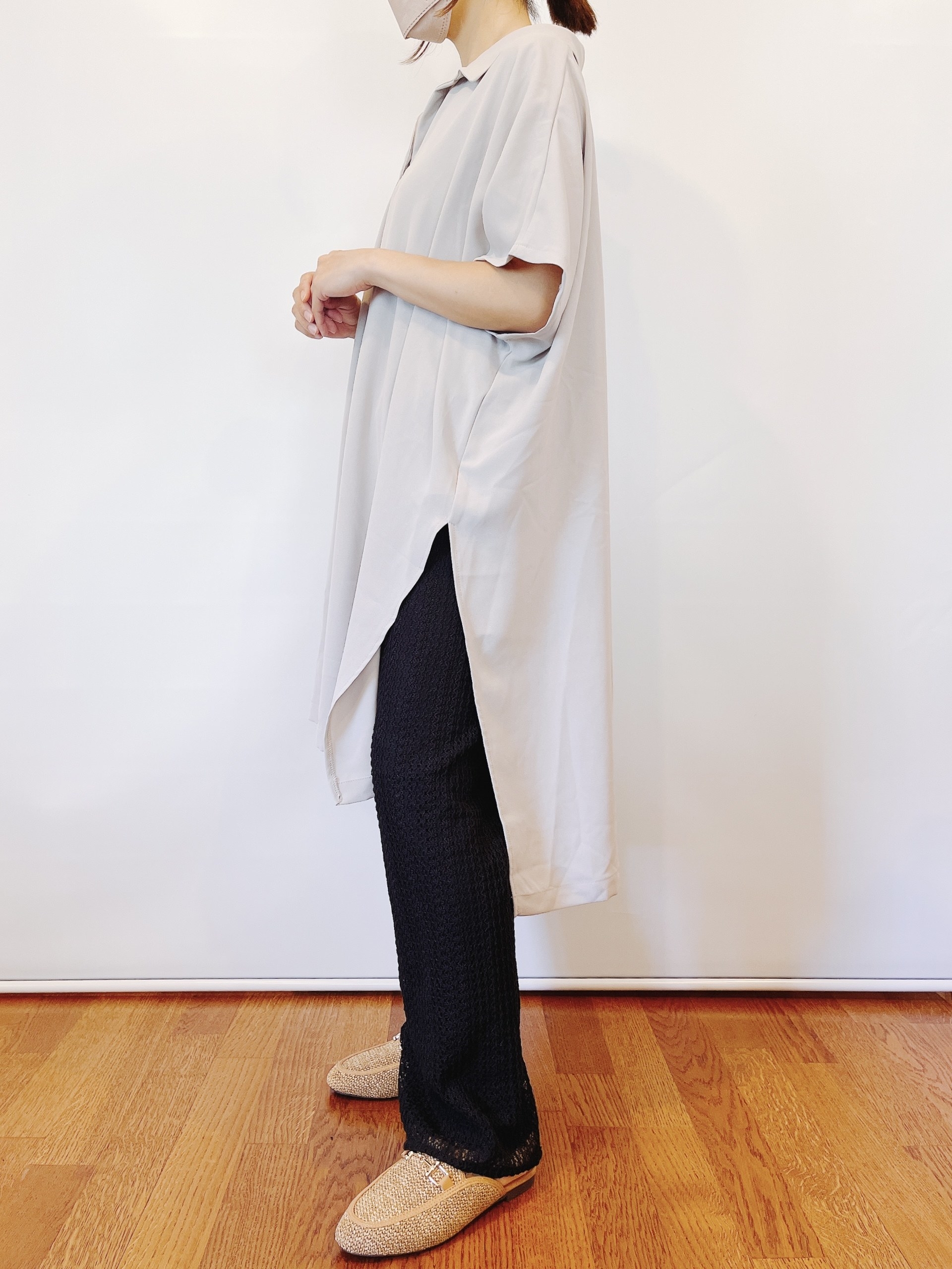 しまむらのオススメのアイテム「ツイルビッグシャツワンピース」