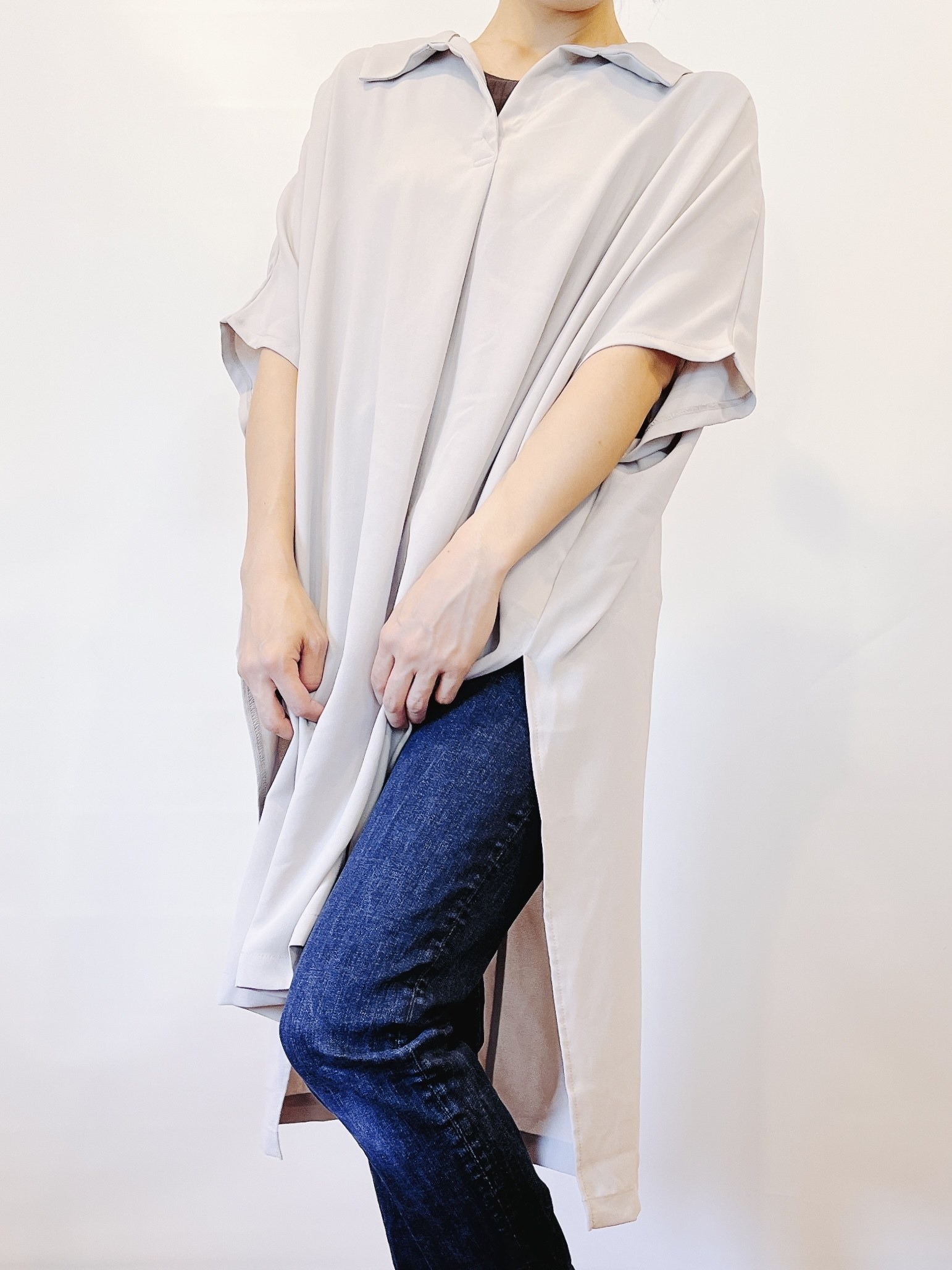 しまむらのオススメのアイテム「ツイルビッグシャツワンピース」