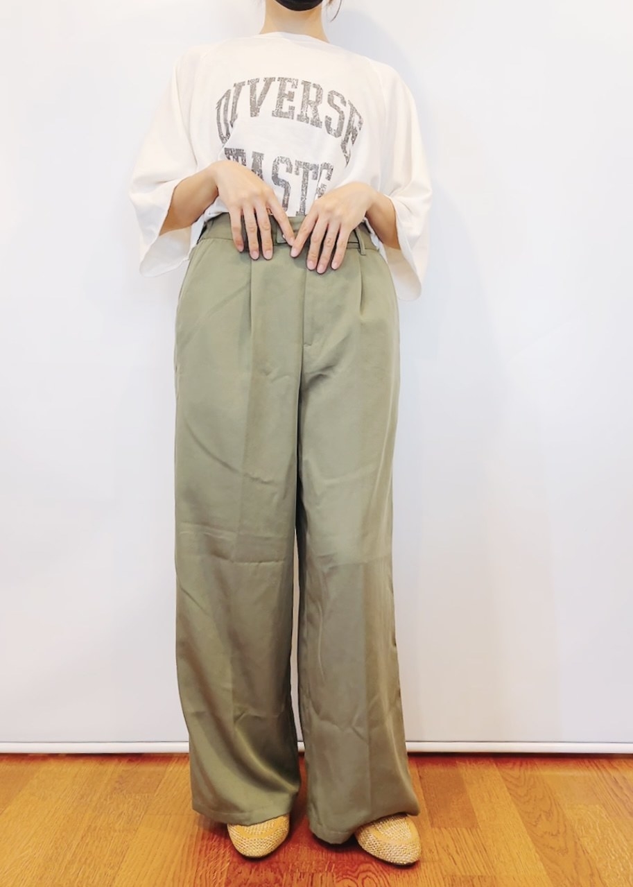 しまむらのオススメのファッションアイテム「五分袖トップス」のコーディネート