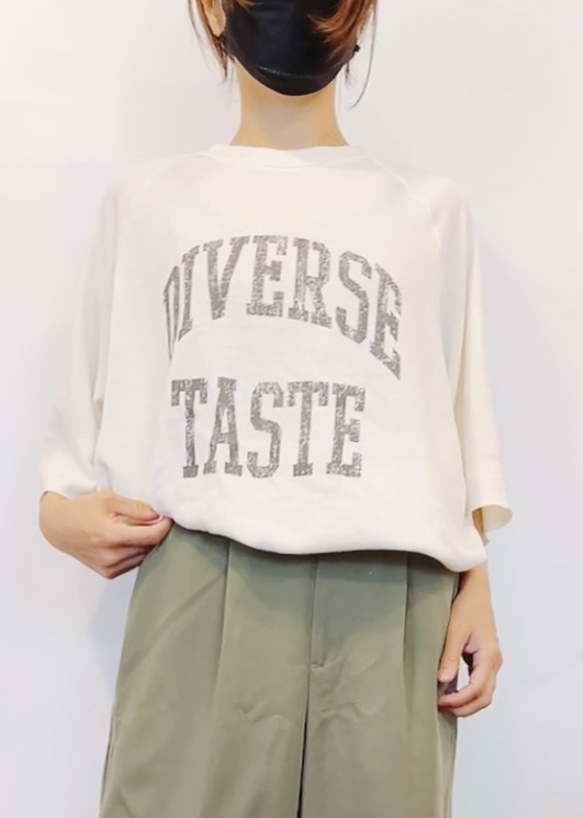 しまむらのオススメのファッションアイテム「五分袖トップス」のコーディネート