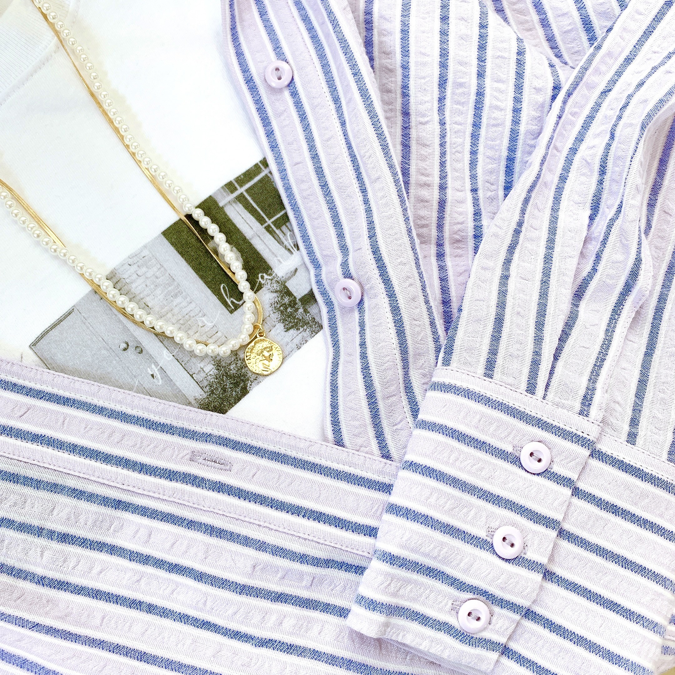 H＆Mのおすすめのレディースアイテム「コットンクレープシャツ」