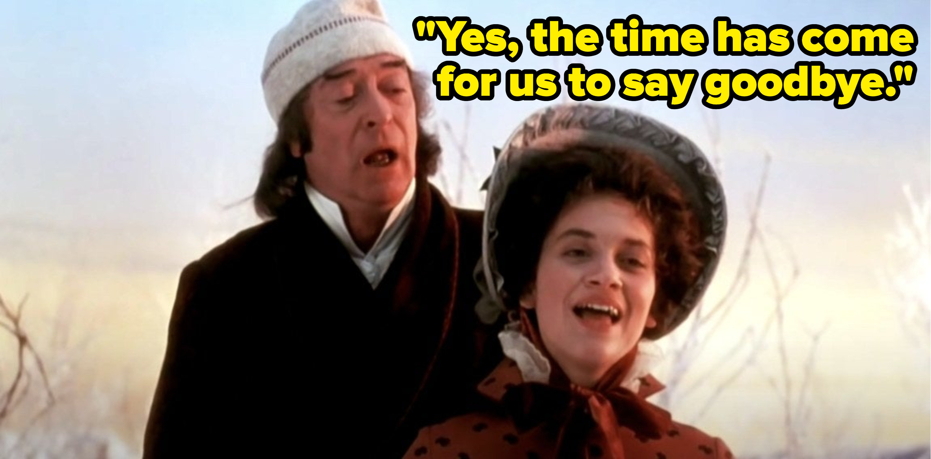 Scrooge sings along with Belle