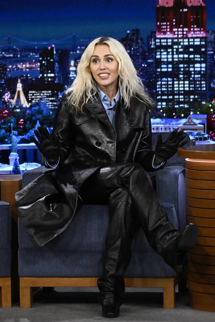 Miley on a talk show