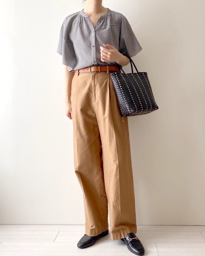 GLOBAL WORK（グローバルワーク）のおすすめトップス「さらさらリラックスプリントブラウス」