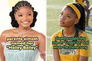 Halle's parents almost named her Hailey Bailey, and she played a supporting role on "Grown-ish" and wrote the theme song