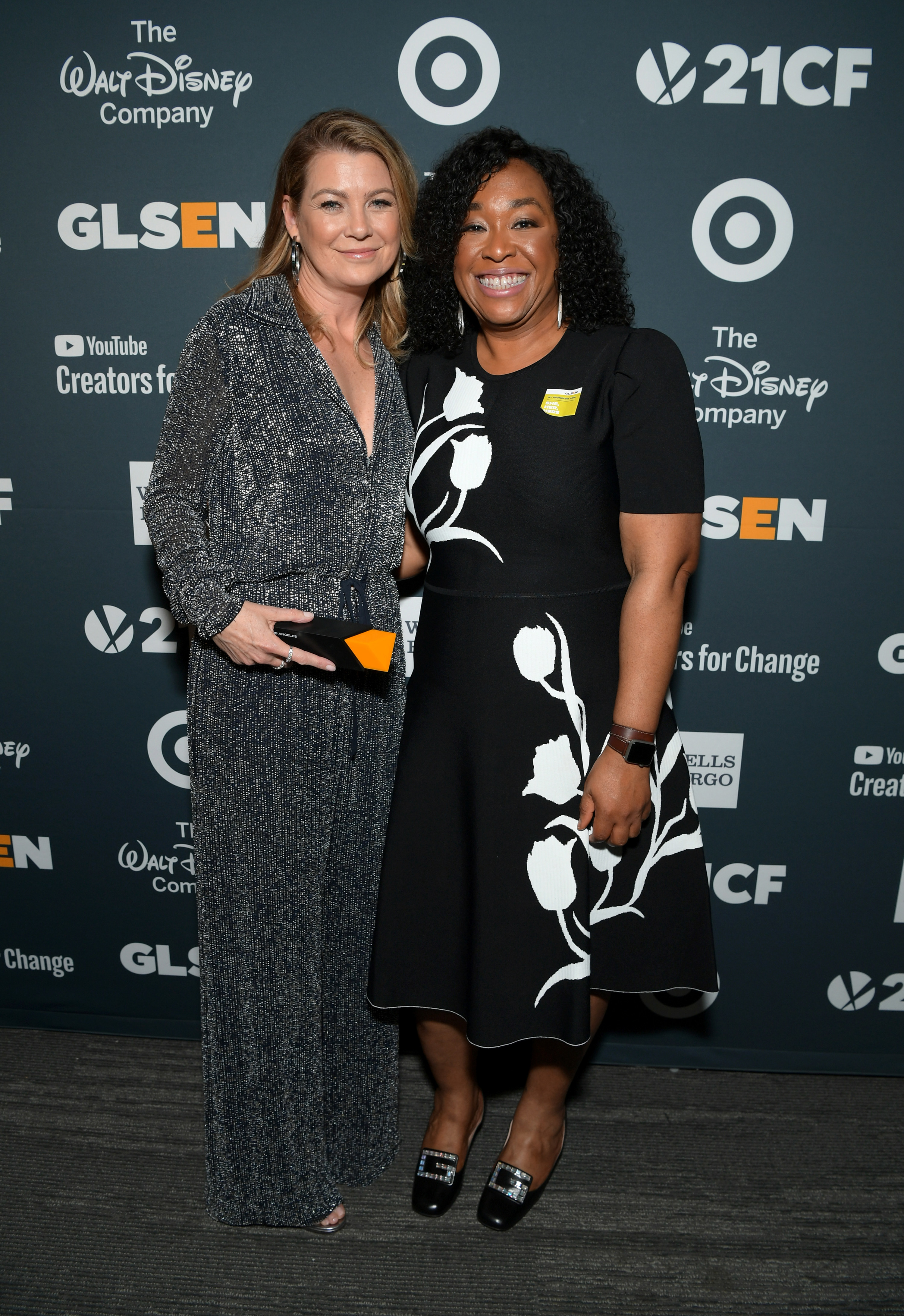 Ellen Pompeo and Shonda Rhimes attend the GLSEN Respect Awards