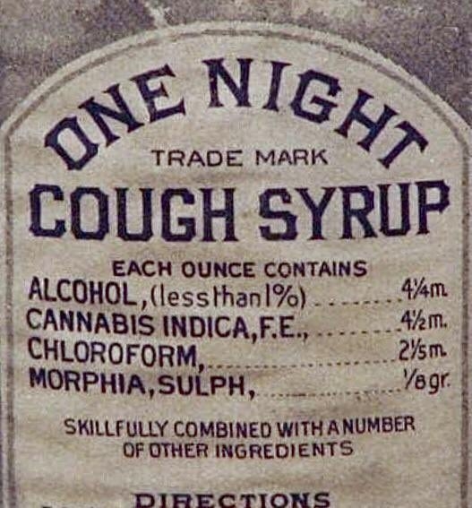 old cough syrup label