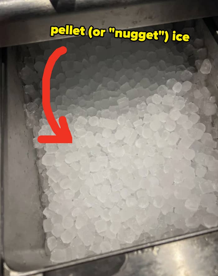a container of pellet ice