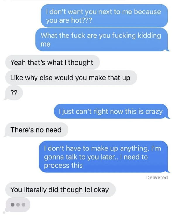 Screenshot of a text exchange