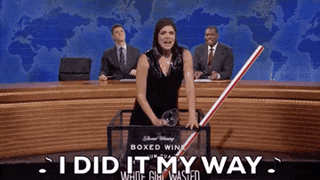 Cecily Strong singing &quot;I did it my way&quot; on Saturday Night Live &quot;Weekend Update&quot;