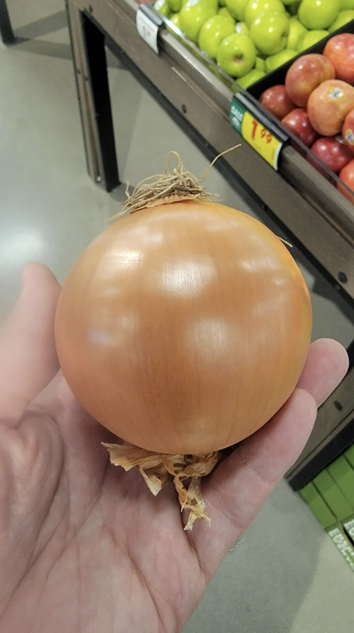 A yellow onion