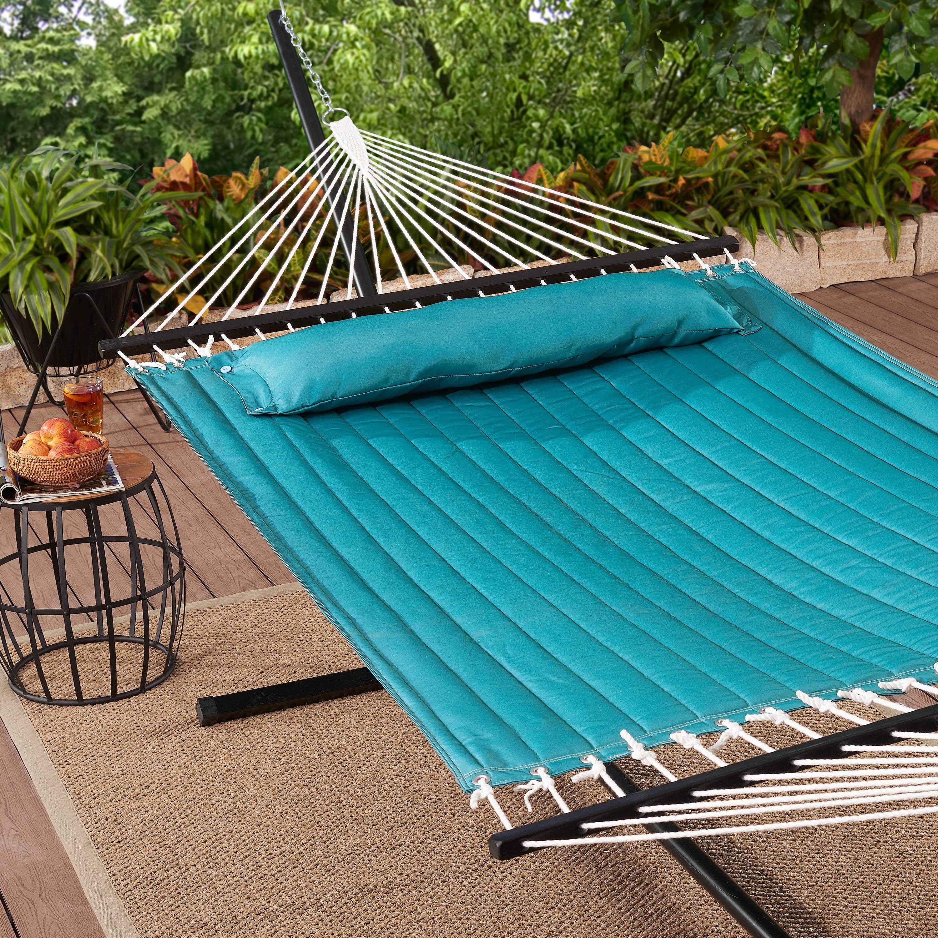 the double hammock in teal