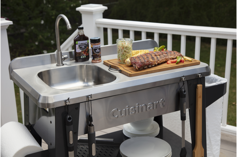 the bbq prep station with sink