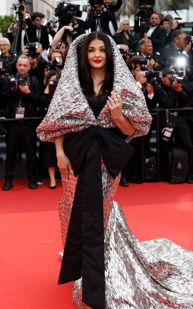 Aishwarya Rai attends the &quot;Indiana Jones And The Dial Of Destiny&quot; red carpet during the 76th annual Cannes film festival