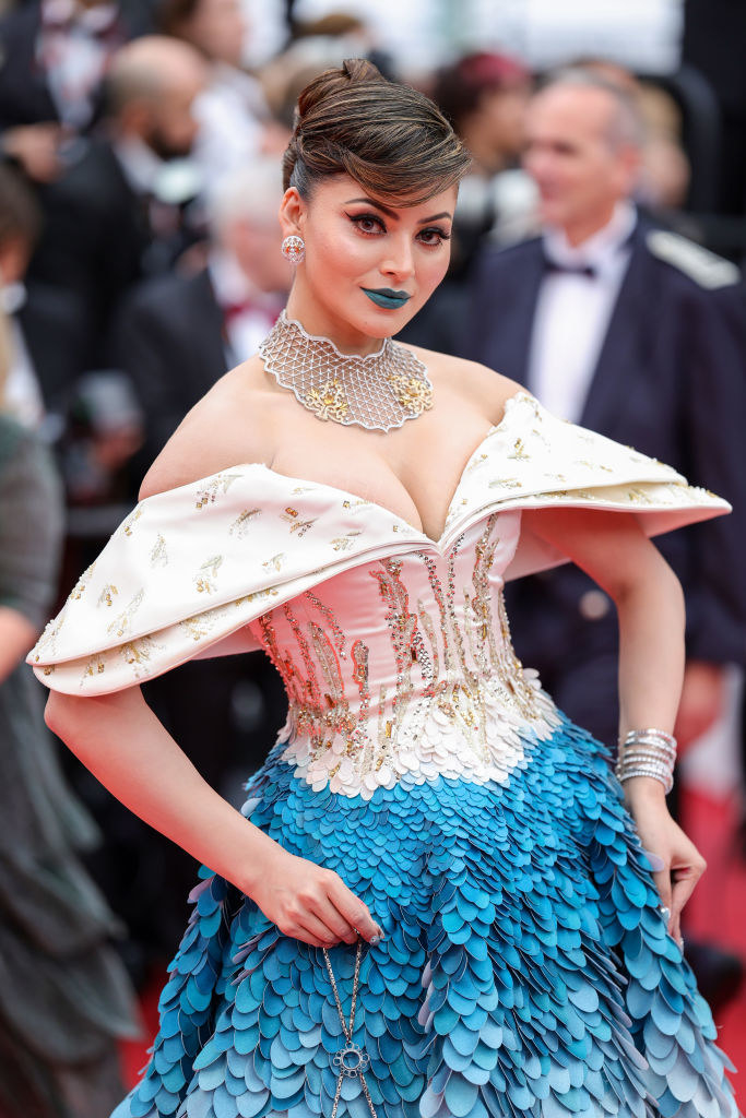Urvashi Rautela attends the &quot;Indiana Jones And The Dial Of Destiny&quot; red carpet during the 76th annual Cannes film festival