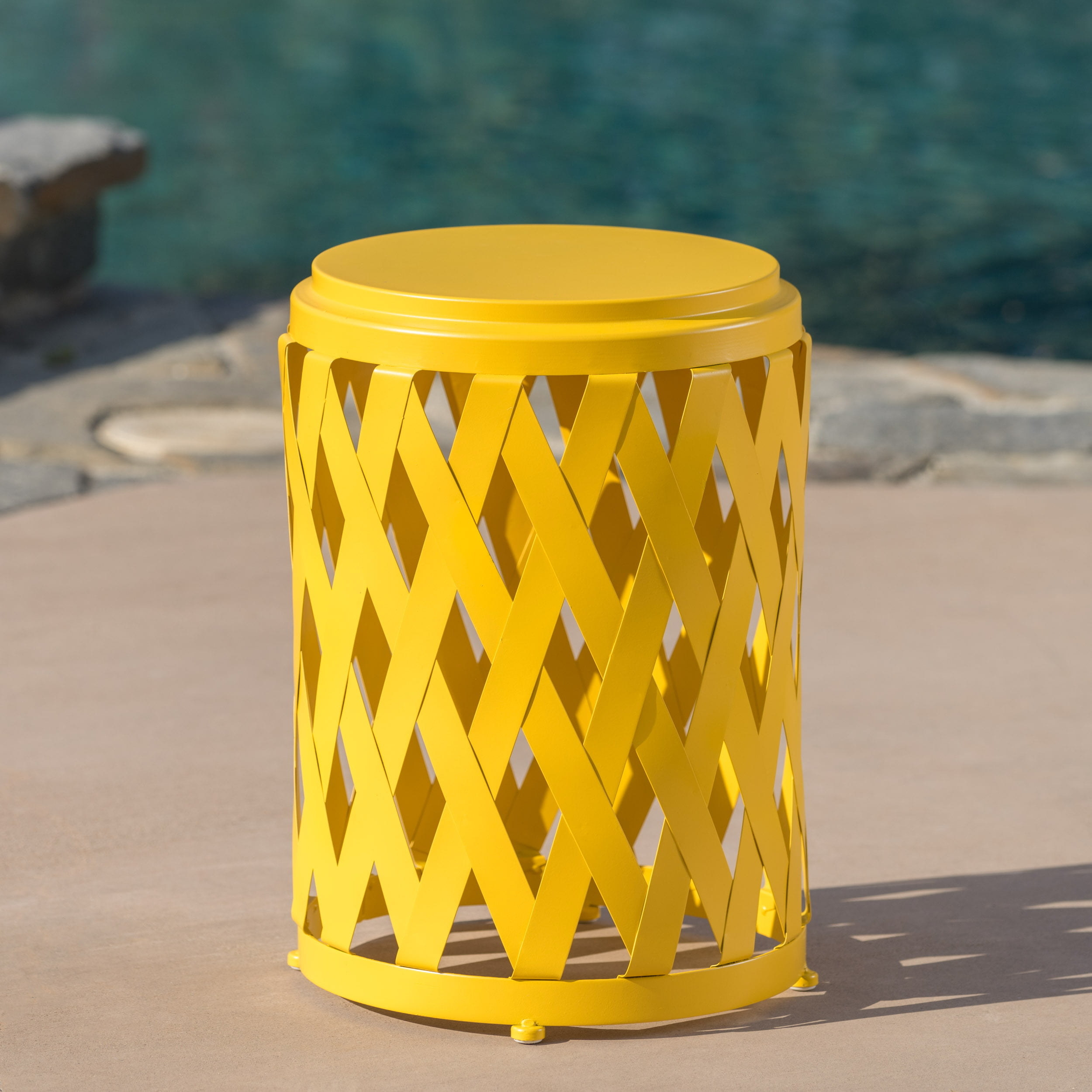 the yellow side table