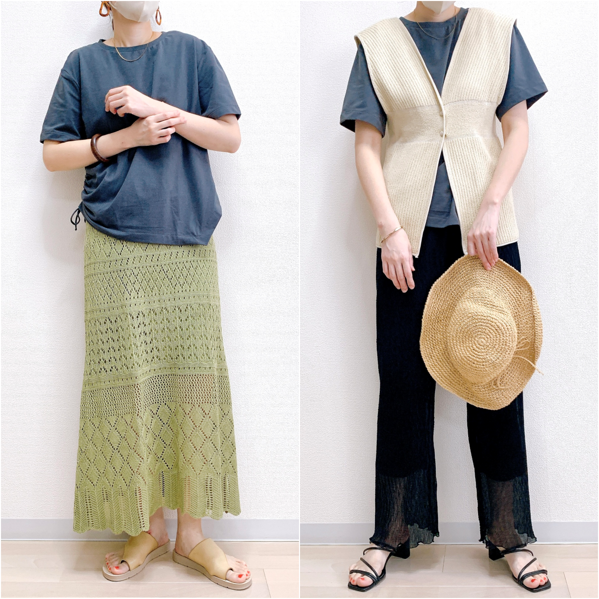 H&Mのおすすめのレディースアイテム「ドローストリングディテールTシャツ」