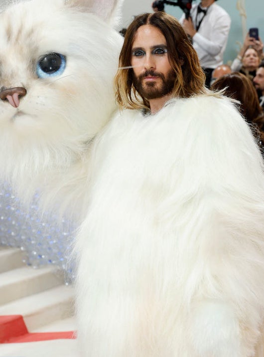 A closeup of Jared Leto