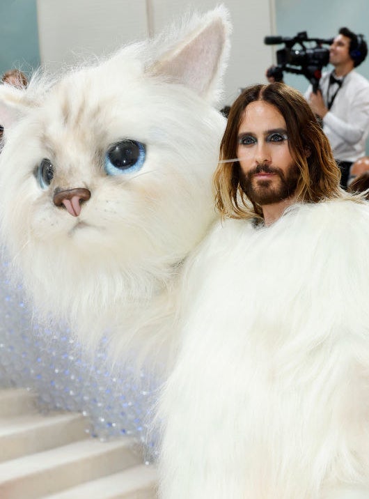 A closeup of Jared Leto