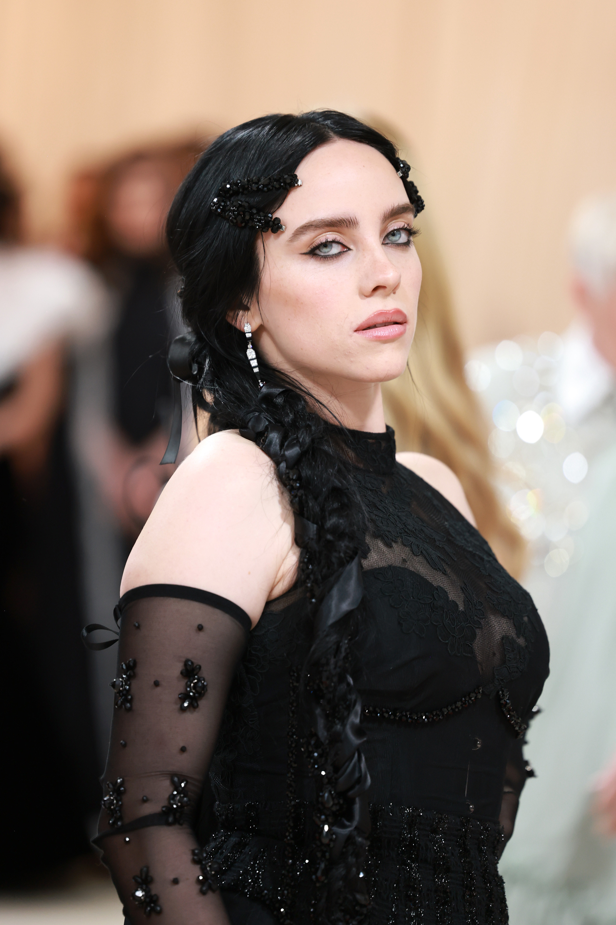 Closeup of Billie Eilish