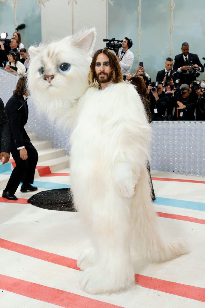 Jared Leto, dressed as Karl Lagerfeld&#x27;s cat Choupette