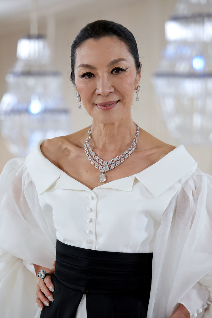 A closeup on Michelle Yeoh