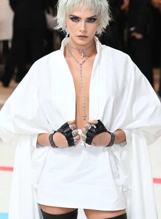 A closeup on Cara Delevingne