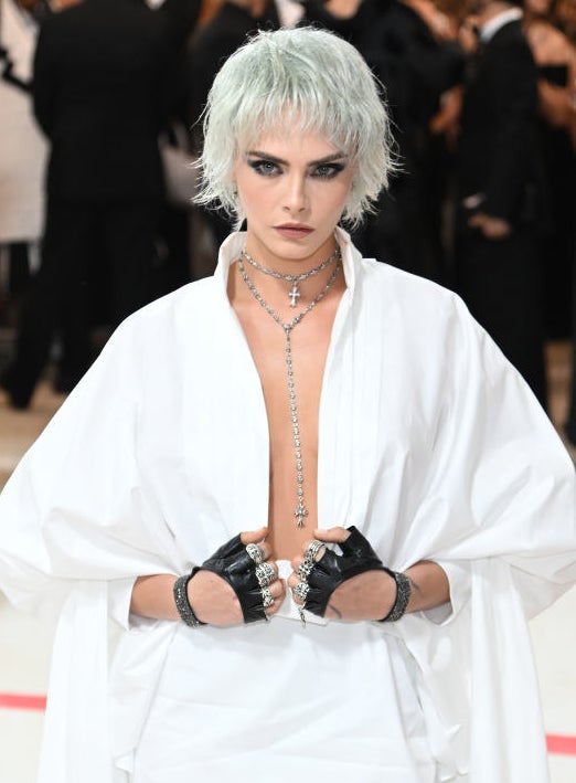 A closeup on Cara Delevingne