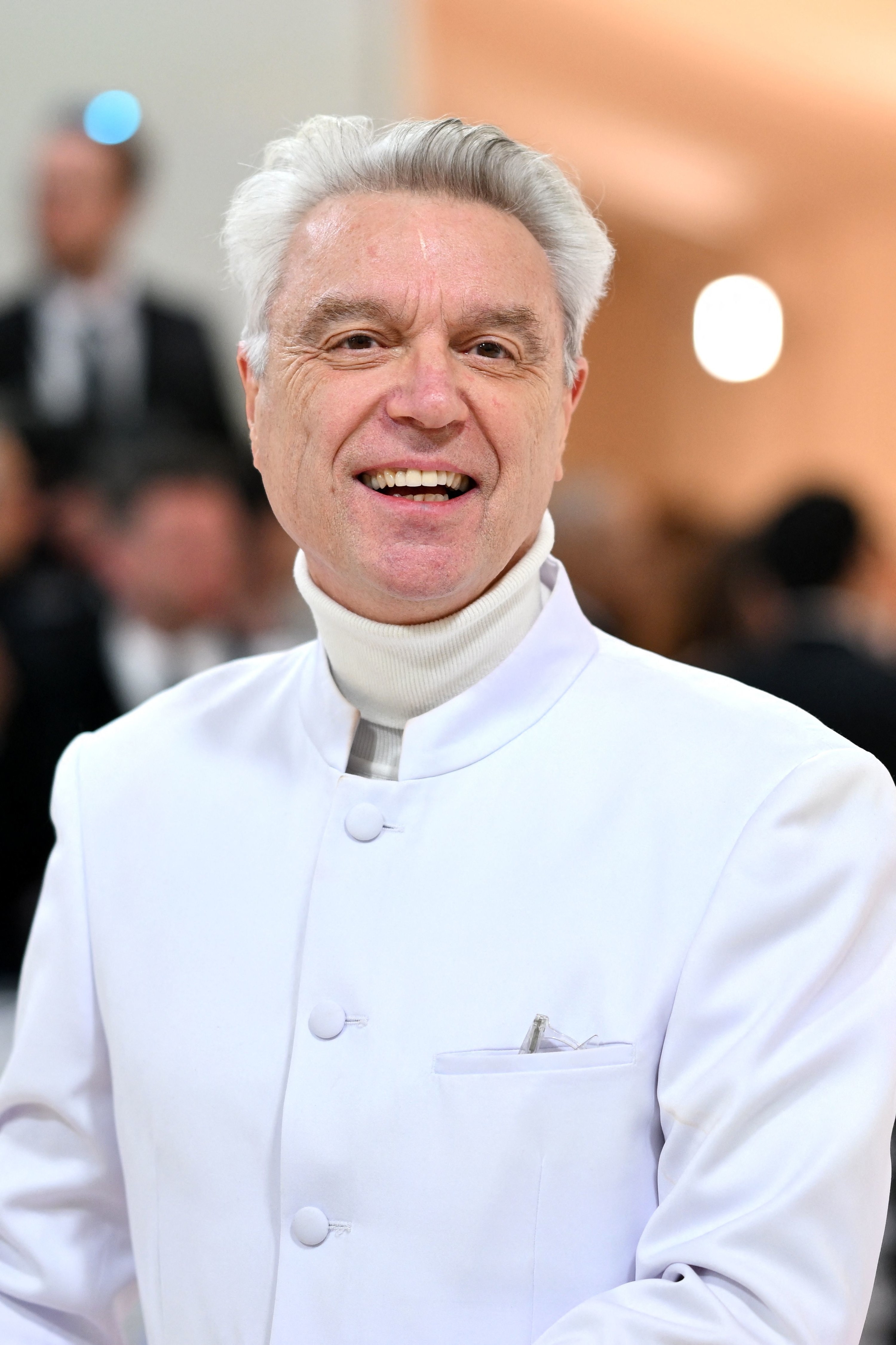 Closeup of David Byrne