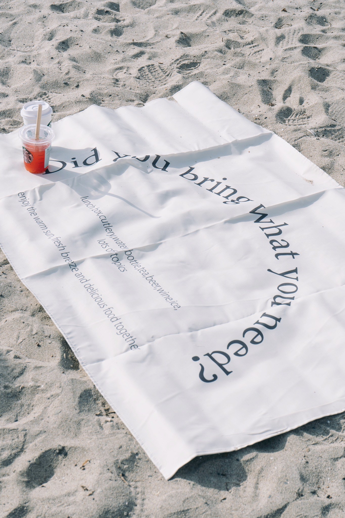 3COINSのおすすめ雑貨「【Natural Picnic】ベルト付きピクニックマット」