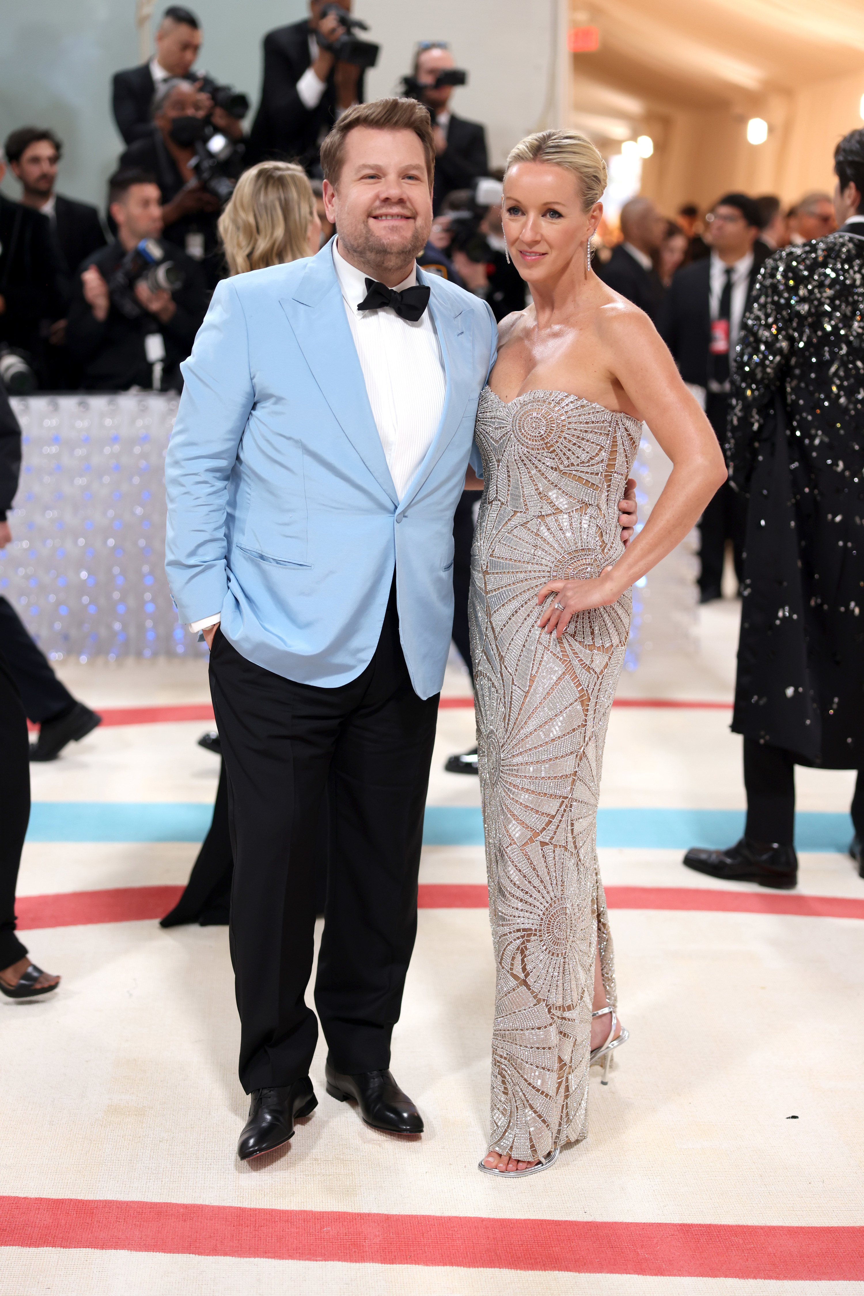 James Corden and his wife at the Met Gala: