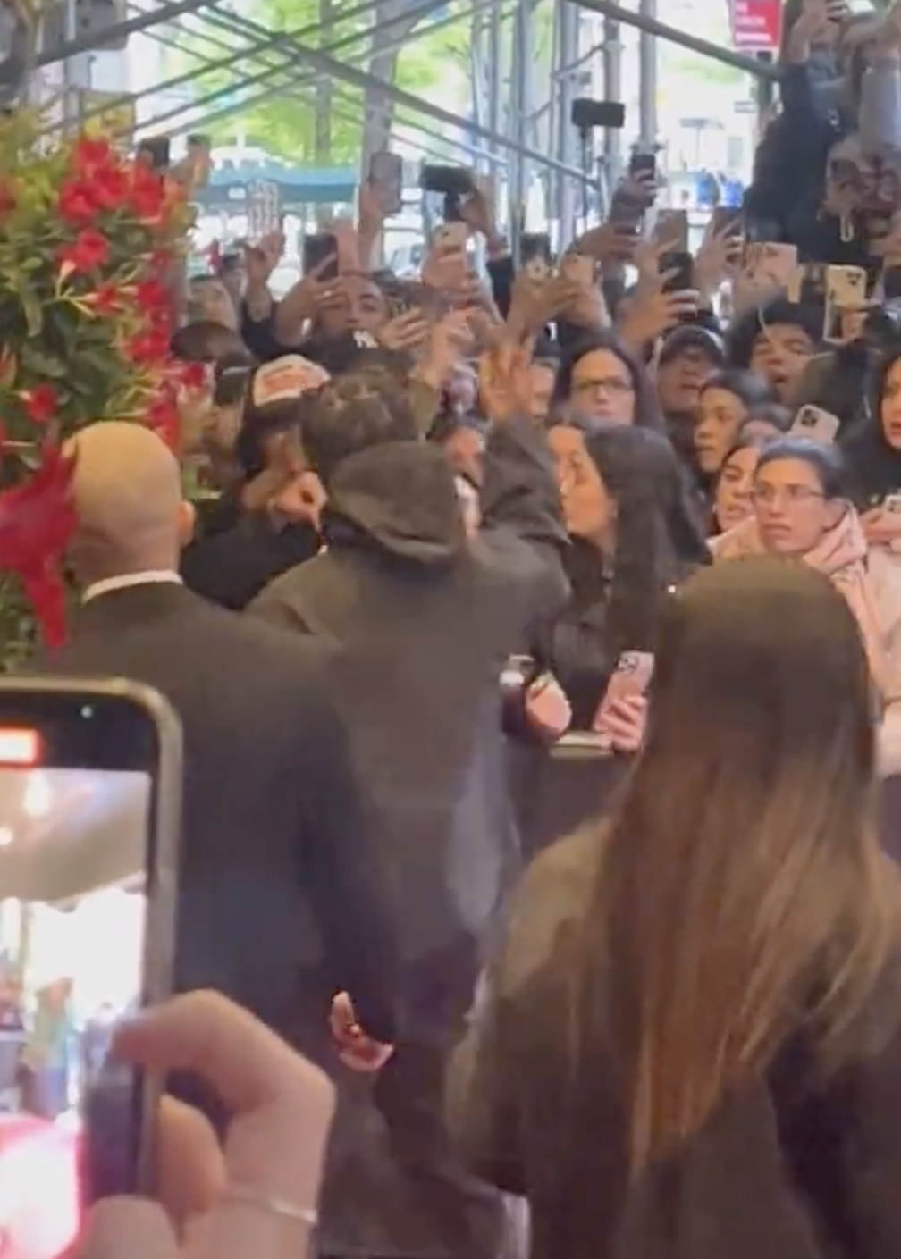 A$AP Rocky waving to fans
