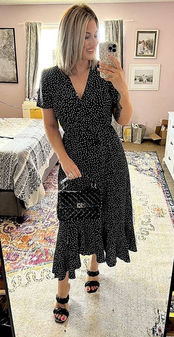 reviewer wearing the aforesaid formal successful a achromatic and achromatic pattern
