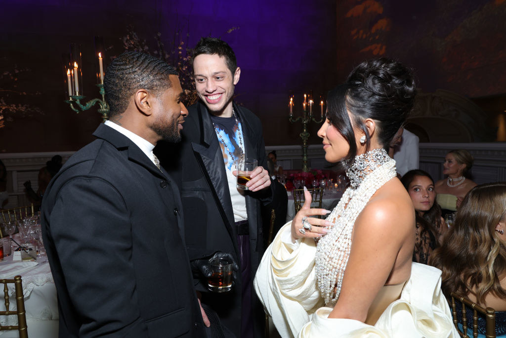 Exes Kim and Pete, who went to the Met Gala together last year, talk with Usher
