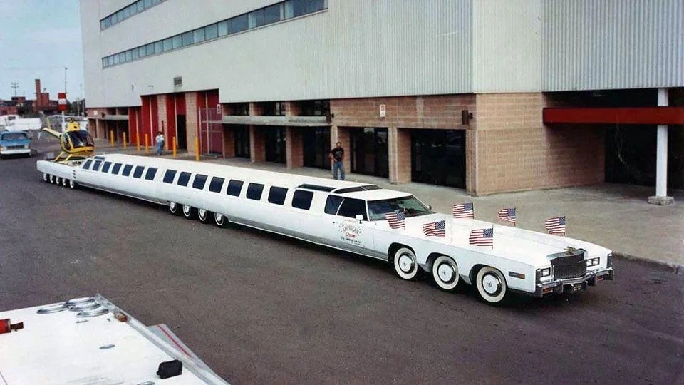 An extremely long limousine