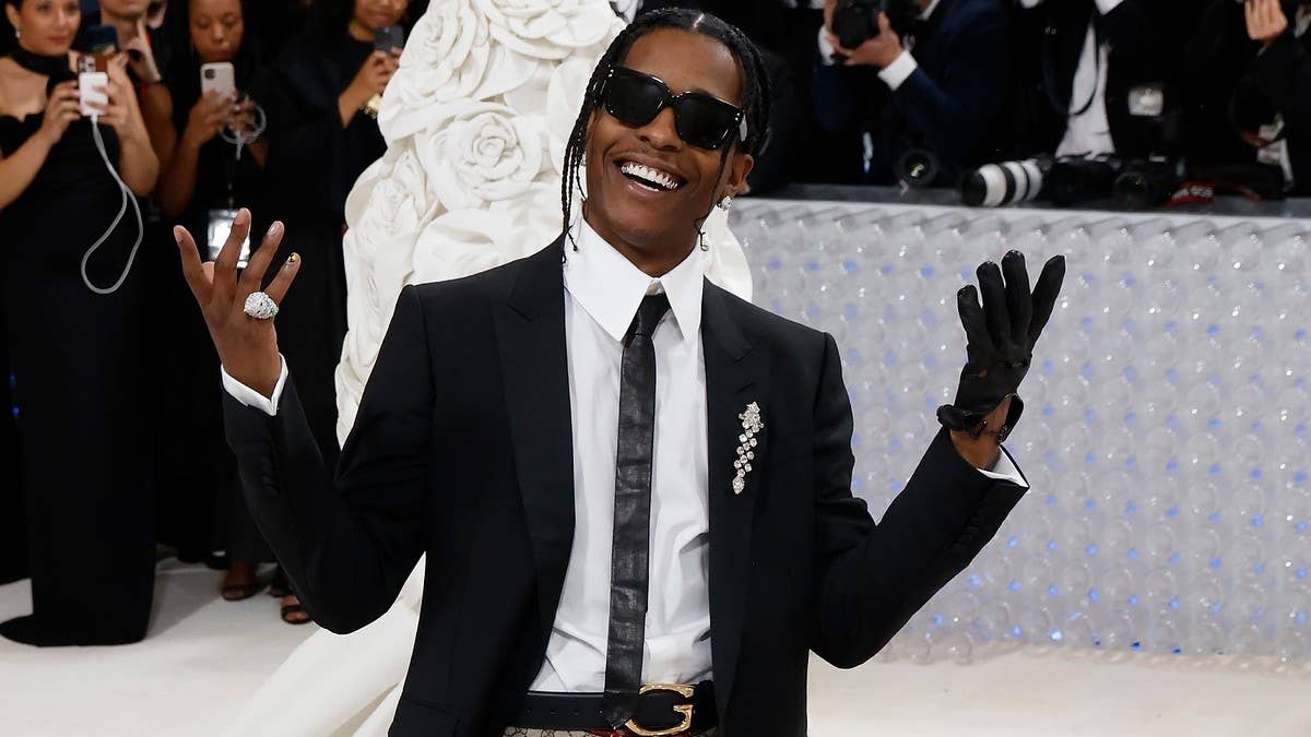 ASAP Rocky was spotted leaping over the barricade at the Carlyle Hotel ahead of Monday’s Met Gala, which he went on to attend alongside Rihanna. 

