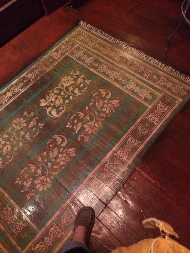 A painted rug