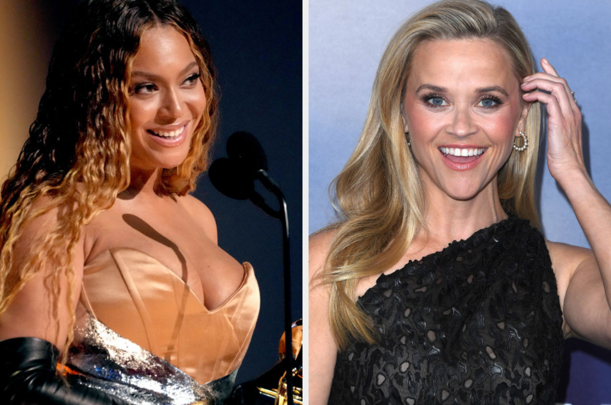 Side-by-side of Beyonce and Reese Witherspoon
