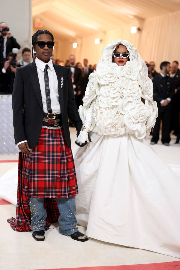A$AP Rocky and Rihanna at the Met Gala