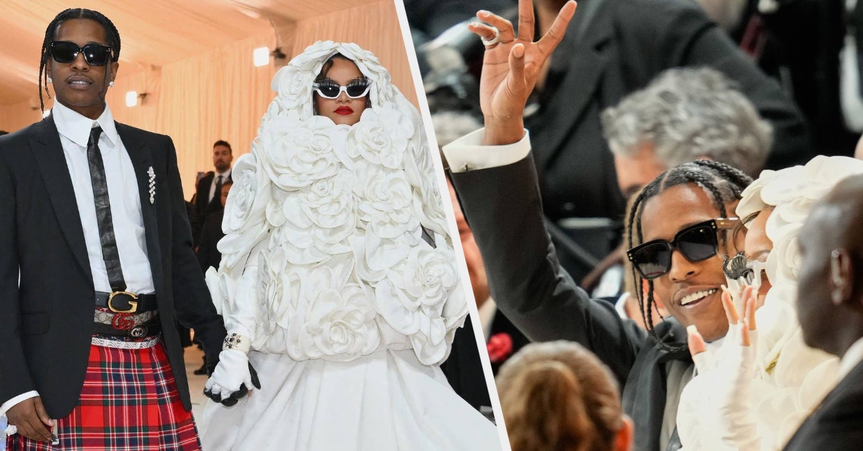 Everyone Was Trying To Get Rihanna’s Attention At The 2023 Met Gala So One Reporter Called A$AP Rocky’s Name — And Ri Totally Noticed