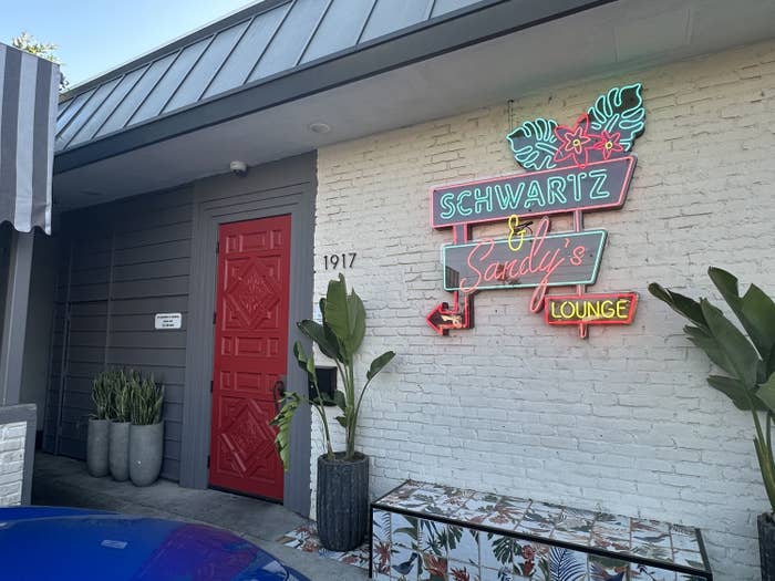 A picture of the exterior of the front door of Schwartz and Sandy&#x27;s