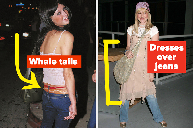 Dress Over Jeans Trend From the 2000s