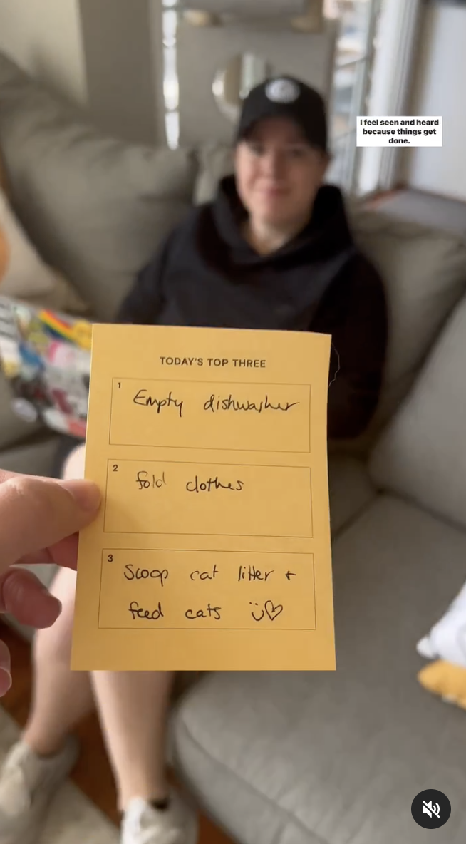 Alexa giving Cass a to-do list