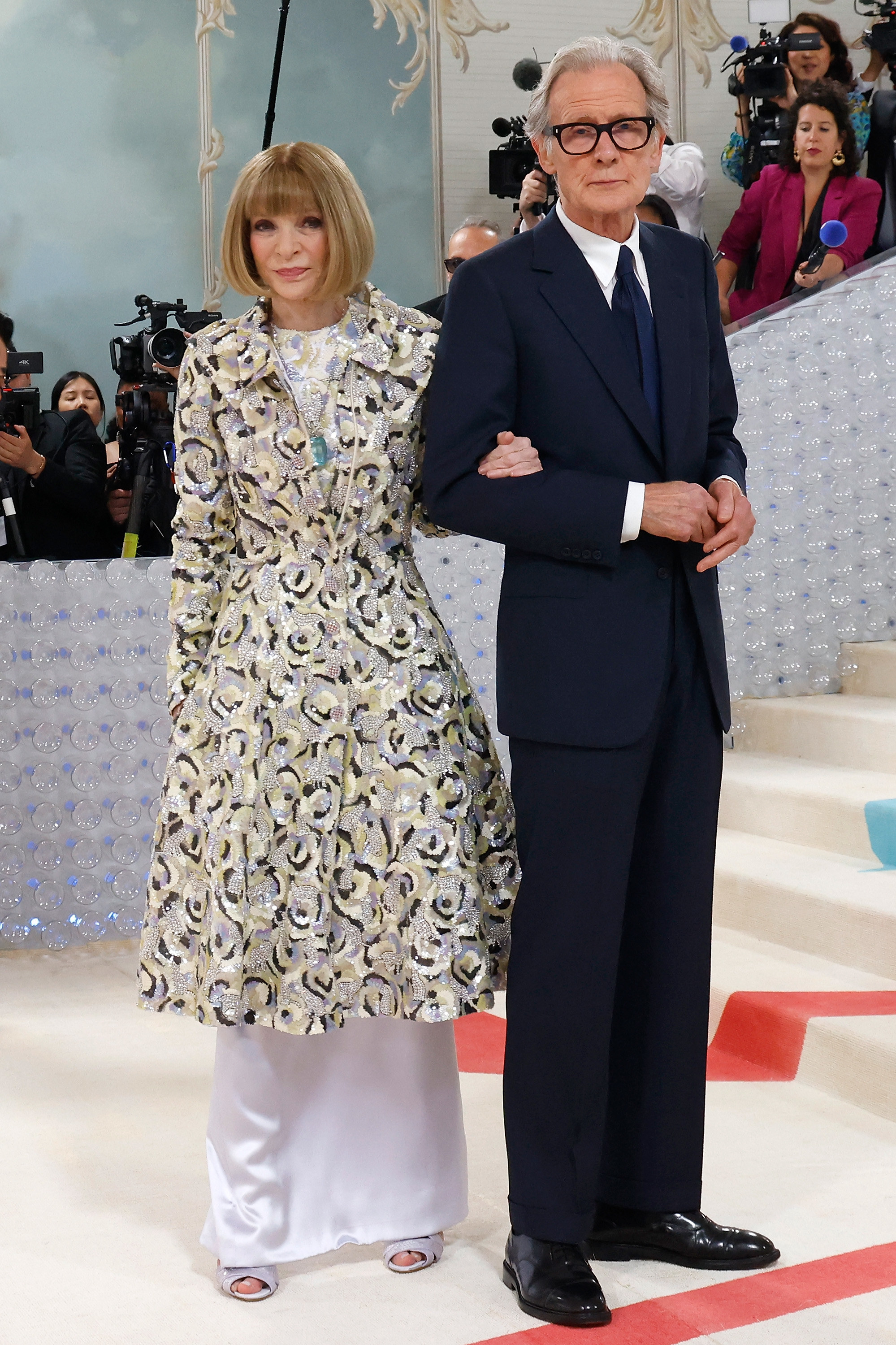A full length shot of Bill and Anna at the Met