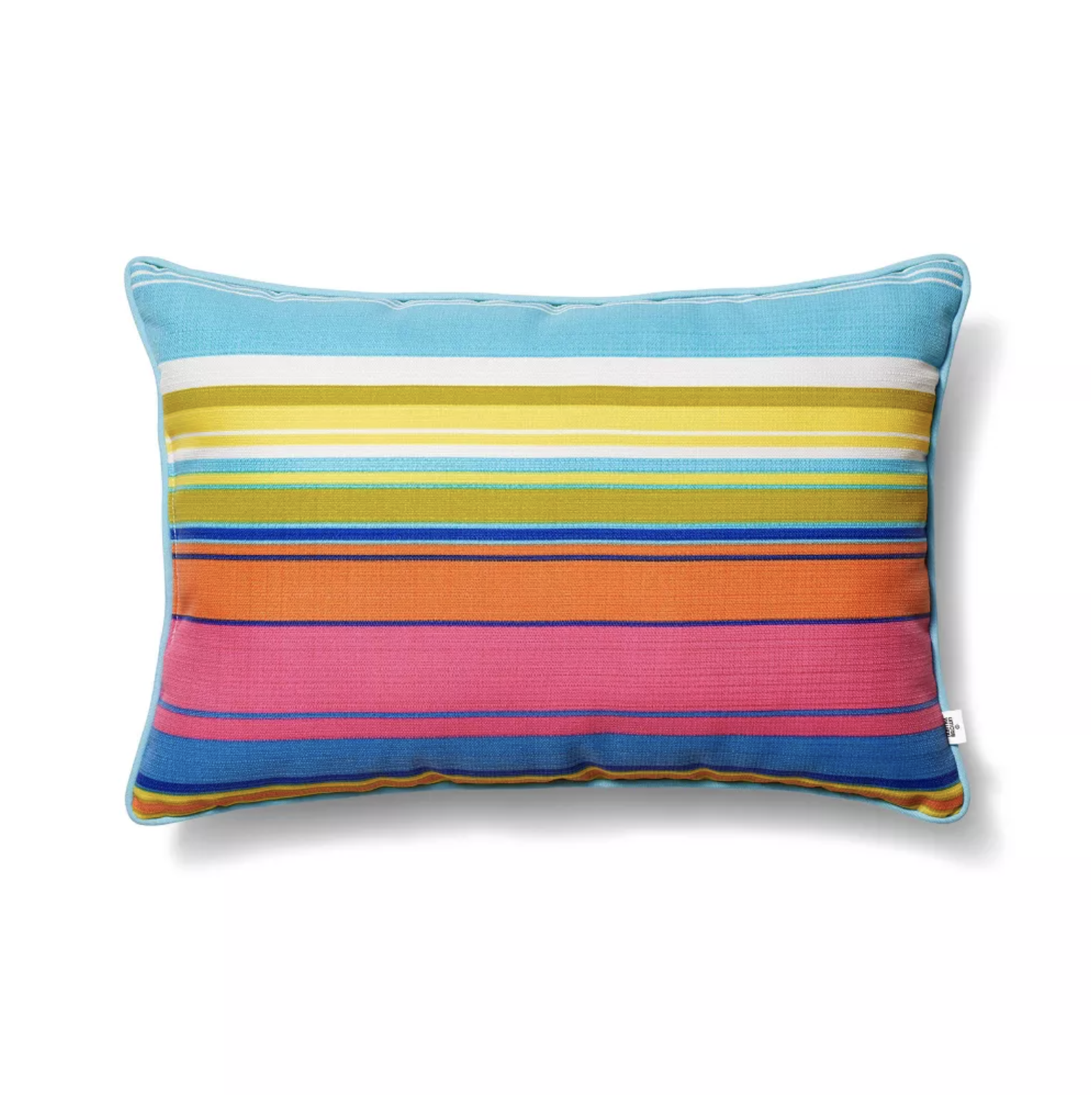 Colorful striped pillow