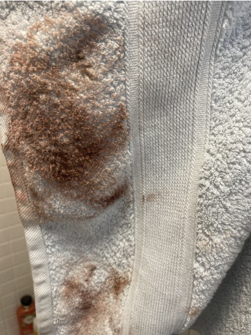 makeup stain on the towel