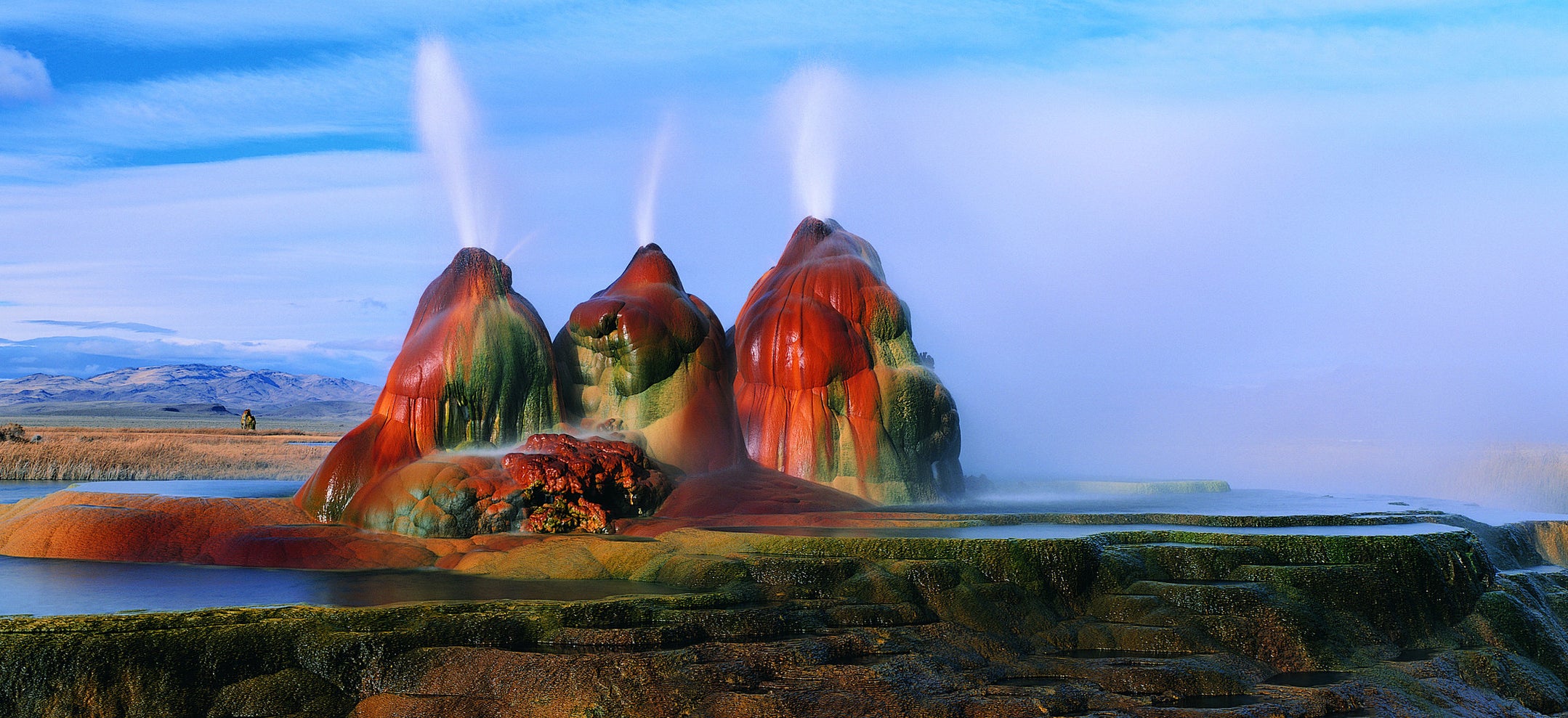 water spouting from the geyser